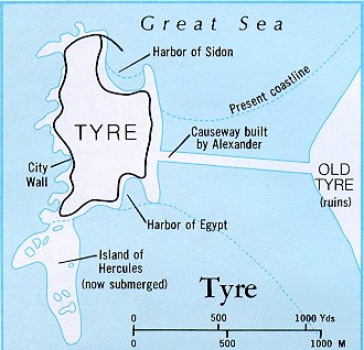 map of Tyre